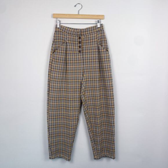 Free People Posey Plaid Pants Small - Picture 3 of 10